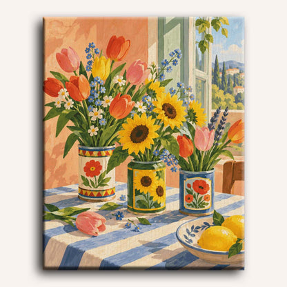 Bloemen in blik