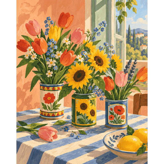 Bloemen in blik