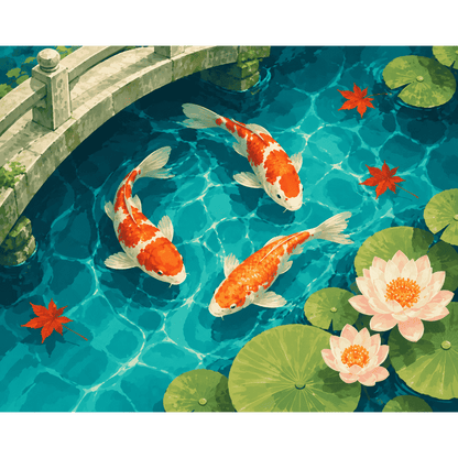 Koi onder de brug