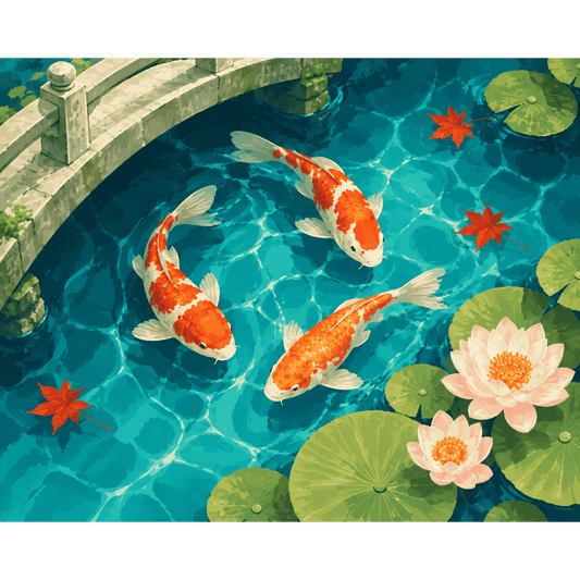 Koi onder de brug