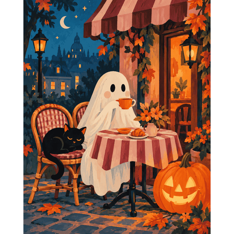 Spook in het café