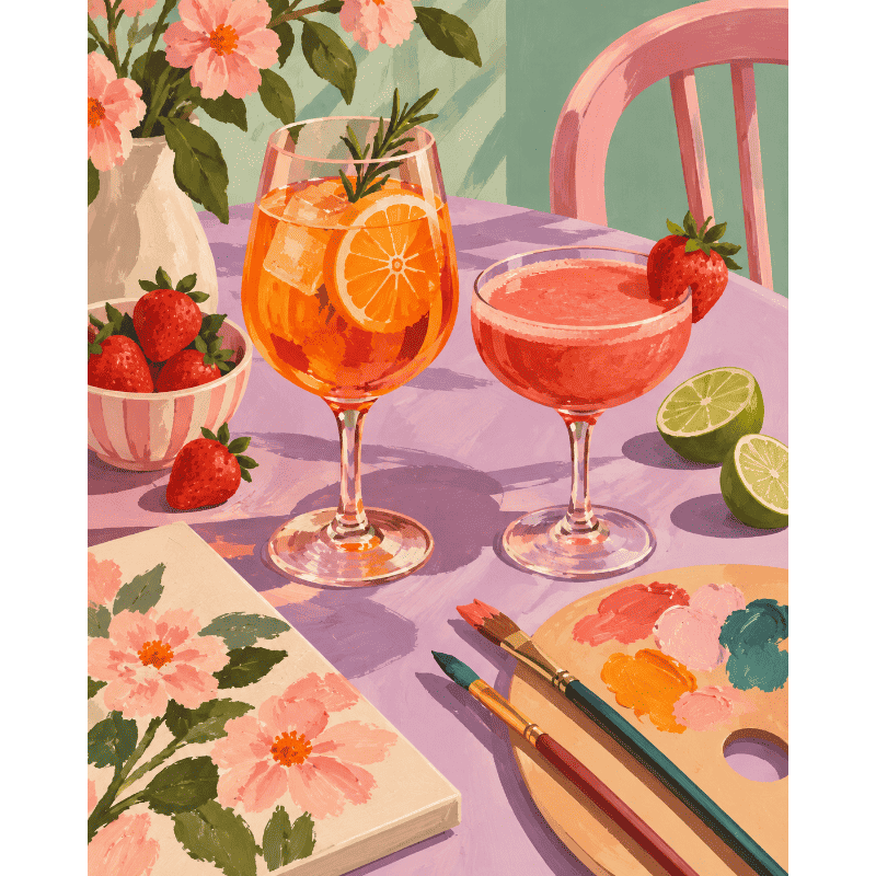 Spritz pauze van de schilder