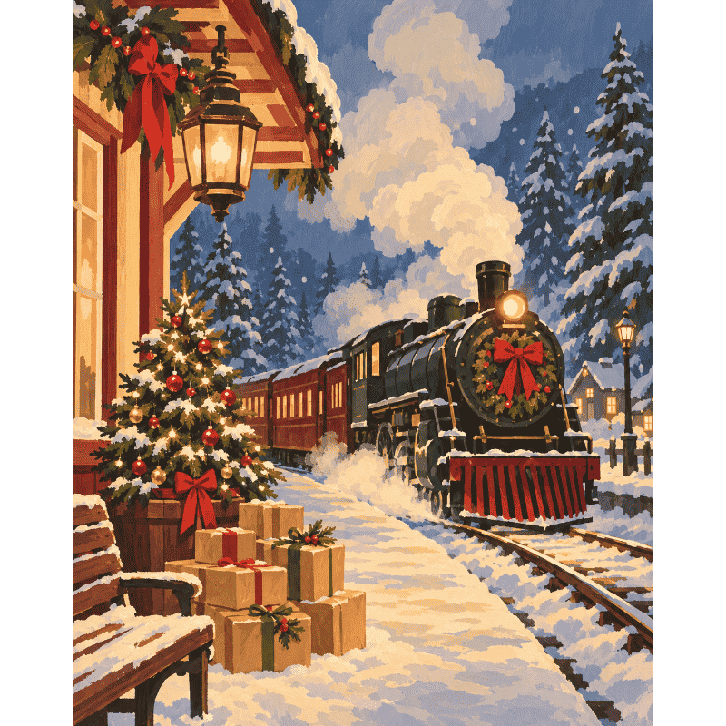 Aankomst van de kersttrein