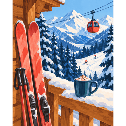Uitzicht vanaf het chaletbalkon