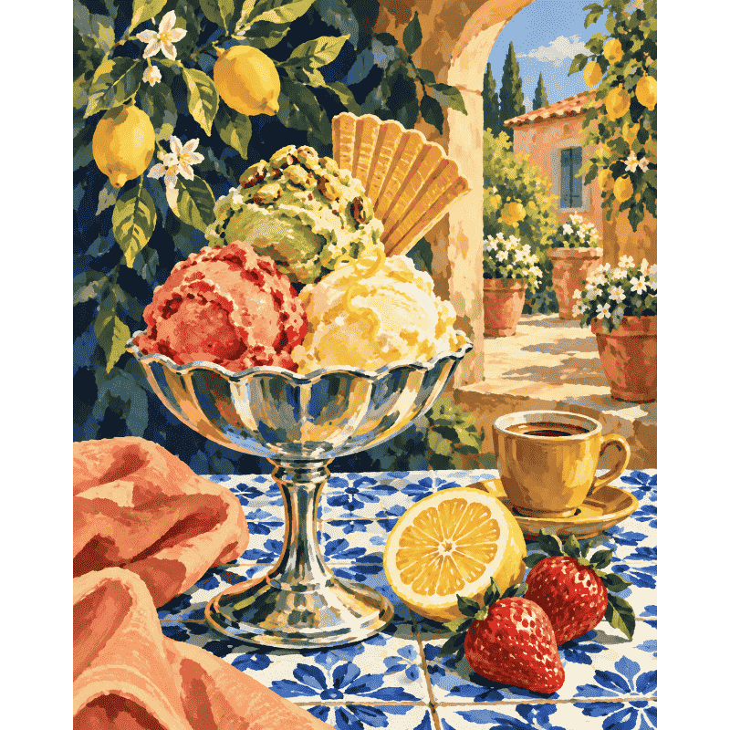 Gelato op het terras