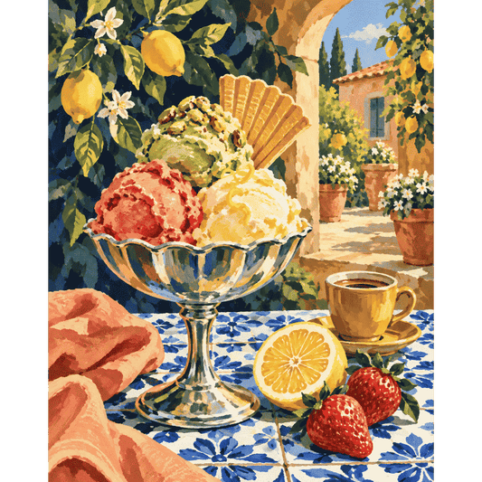 Gelato op het terras