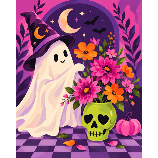 Spook & schedel boeket