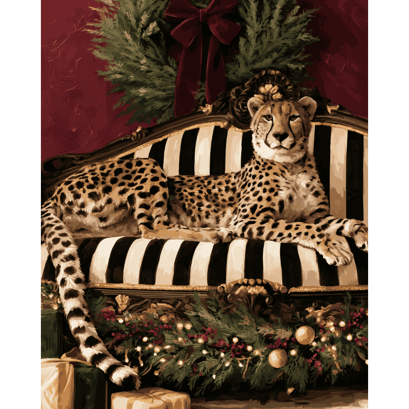 Cheetah met kerst