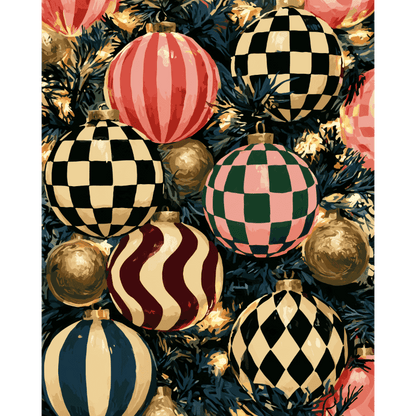 Kerstballen patroon