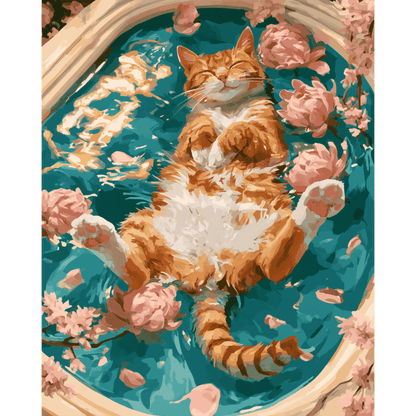 Kat in lotusbad