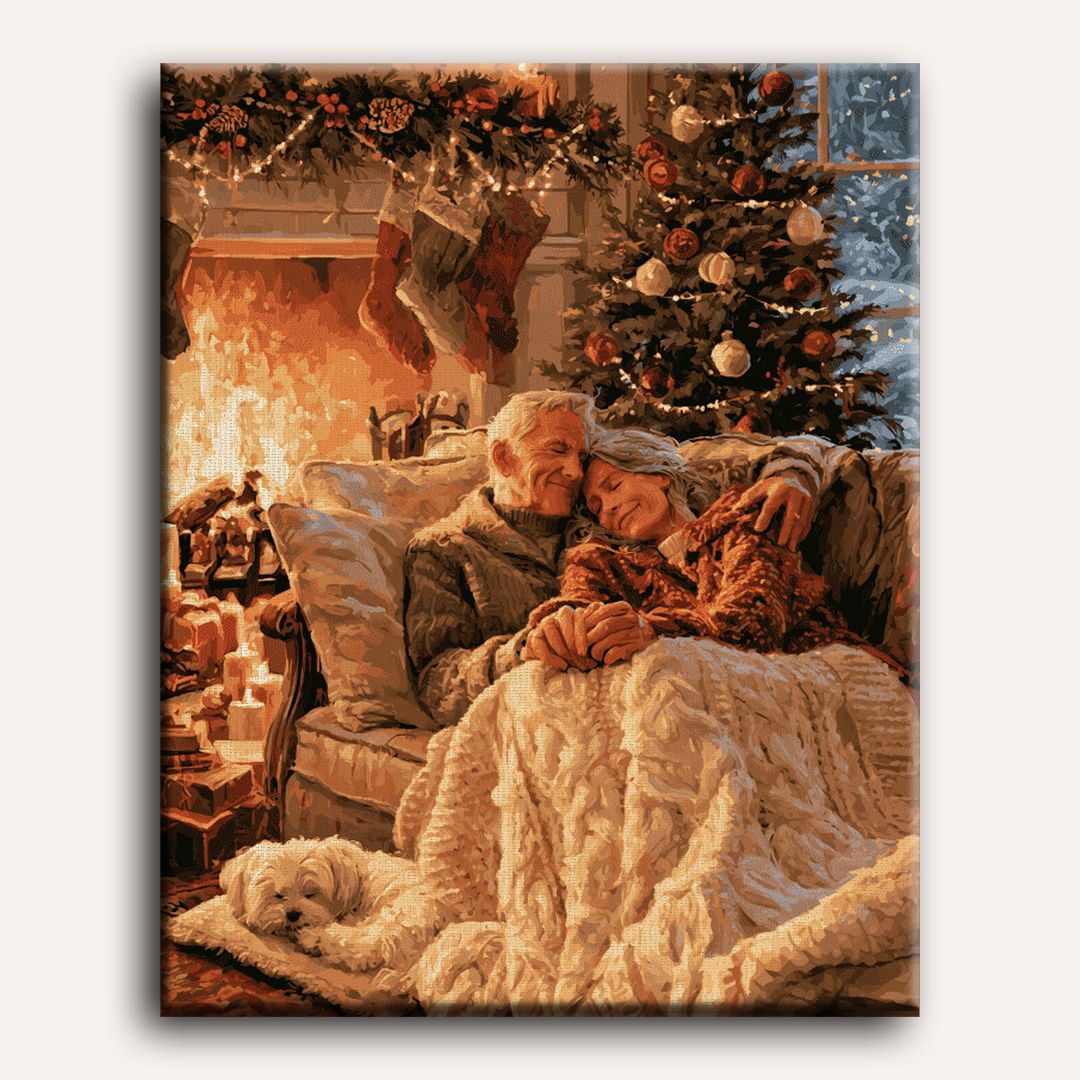 Slaperige kerstknuffel