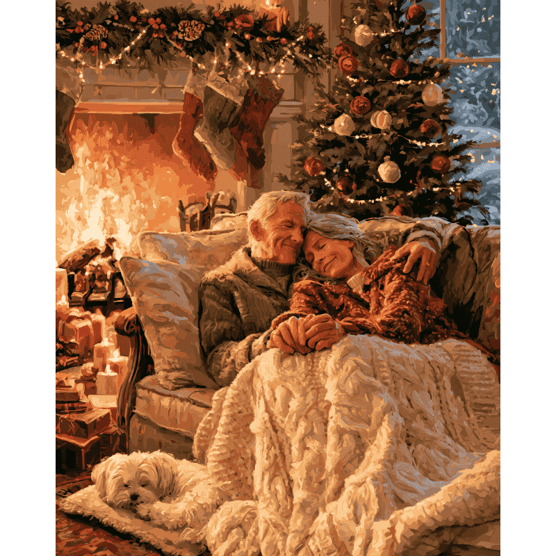 Slaperige kerstknuffel