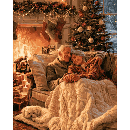 Slaperige kerstknuffel