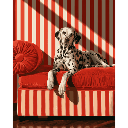 Dalmatiër op strepen