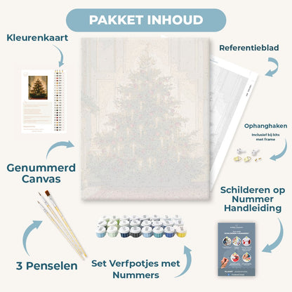 Kerstboom bij kaarslicht
