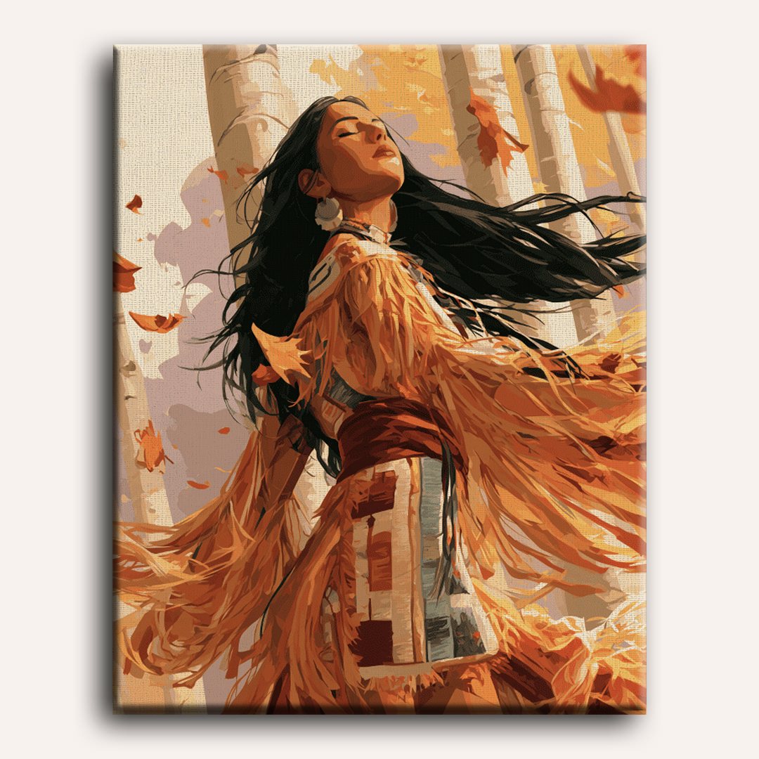 Danser in de herfstwind