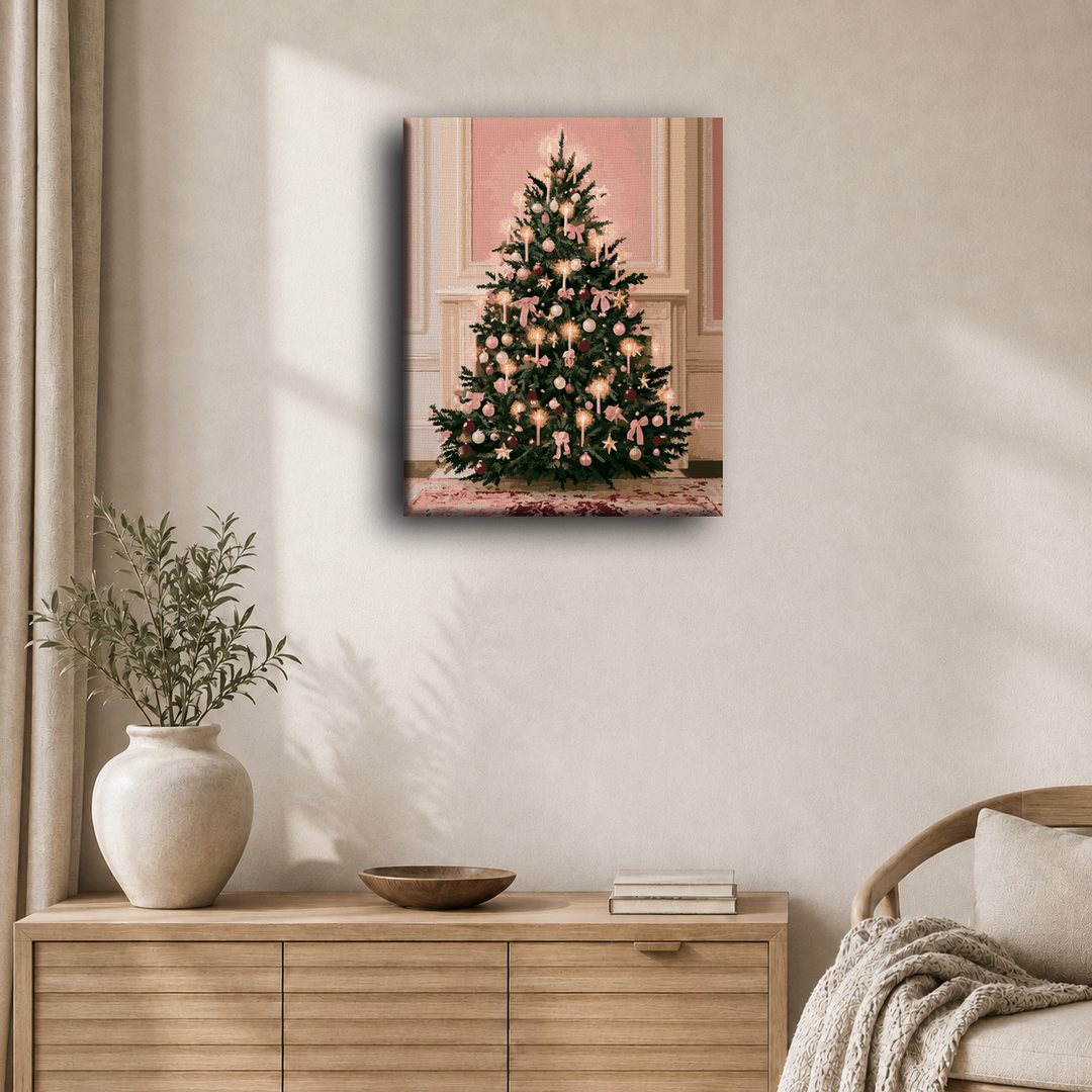 Roze pastel kerstboom