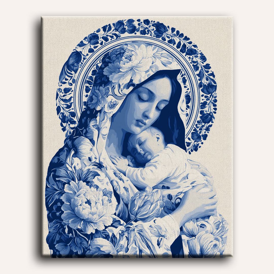 Delfts blauwe Madonna met kind