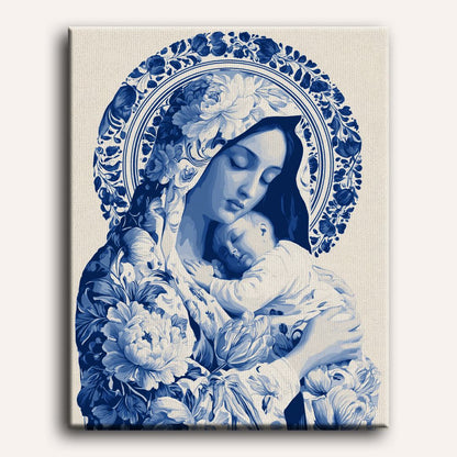 Delfts blauwe Madonna met kind