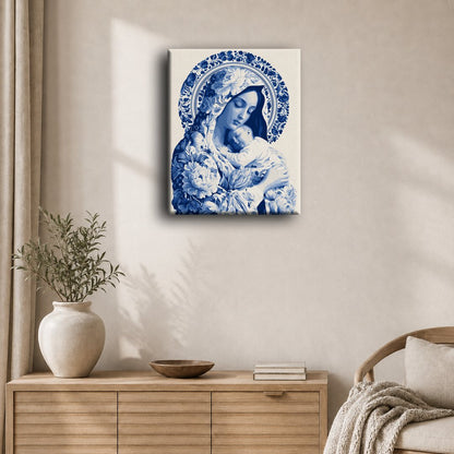 Delfts blauwe Madonna met kind