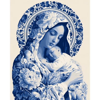 Delfts blauwe Madonna met kind