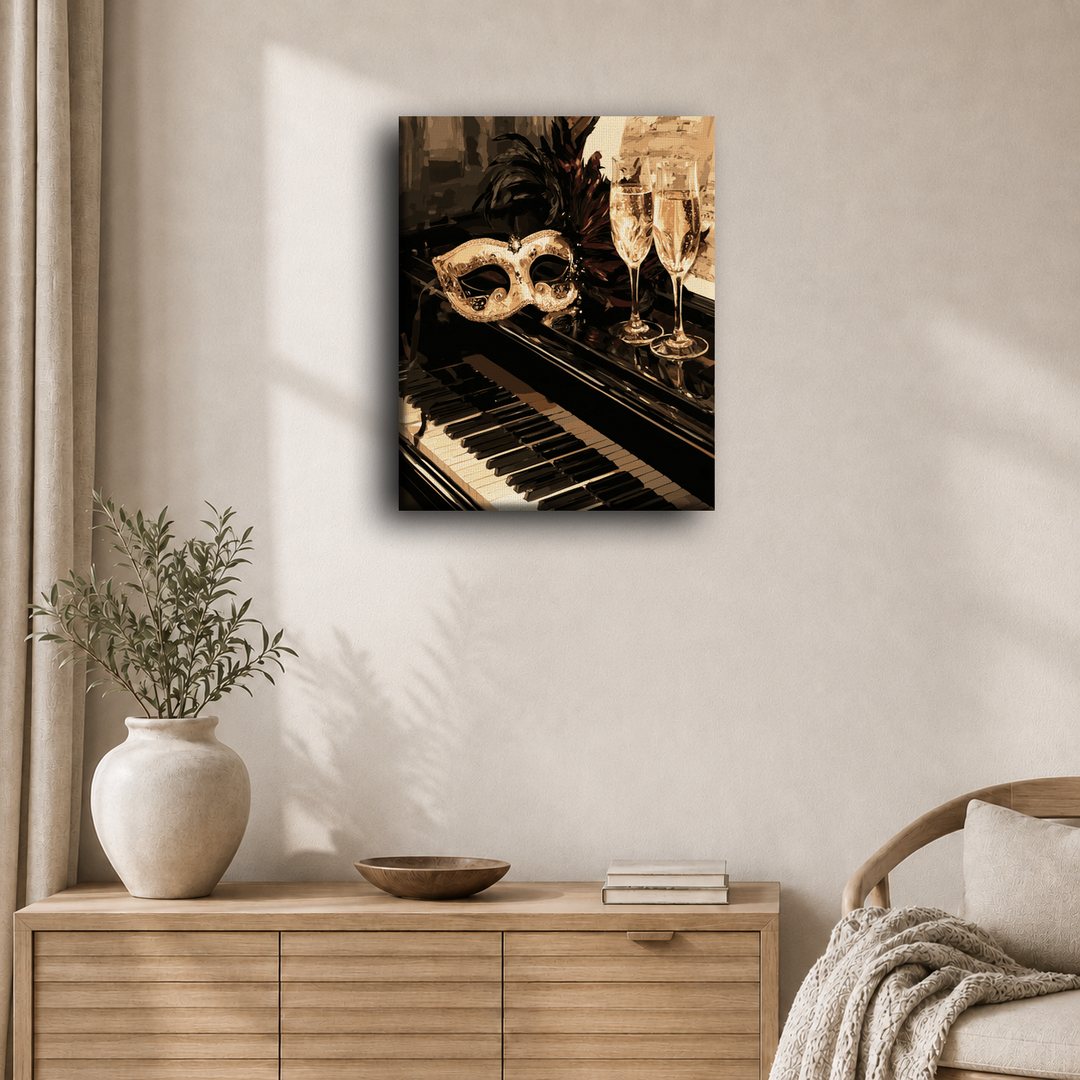 Gouden maskerade toetsen