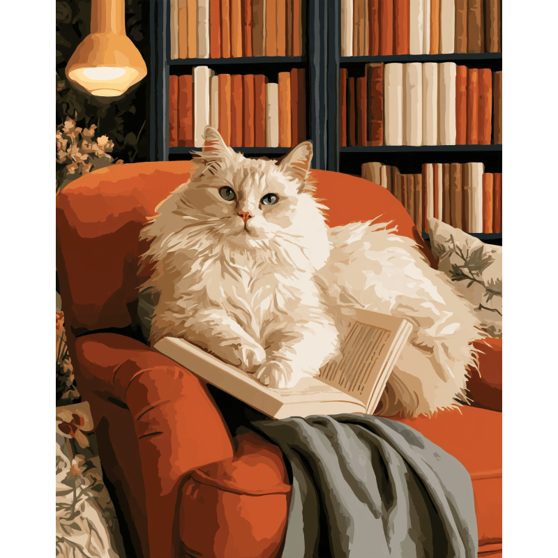 Ragdoll dut in de bibliotheek