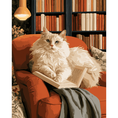 Ragdoll dut in de bibliotheek