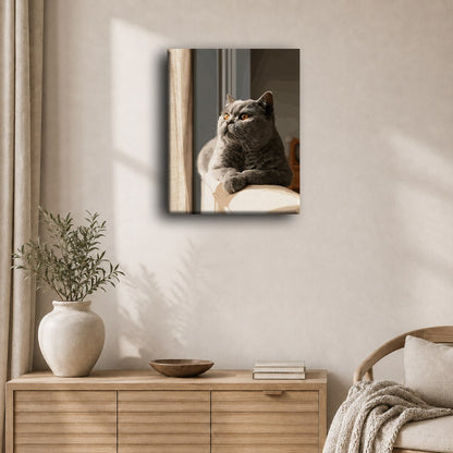 Dagdroom van de grijze kat