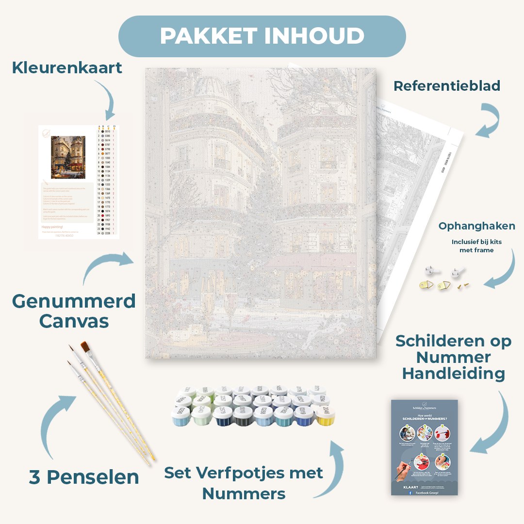 Sneeuw op de Parijse binnenplaats