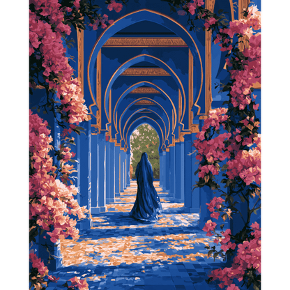 Wandeling door de bougainvillea riad