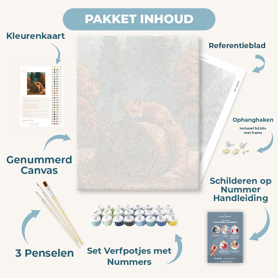 Vos in het blauwe bos