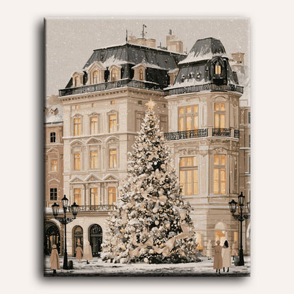 Herenhuisplein met kerst