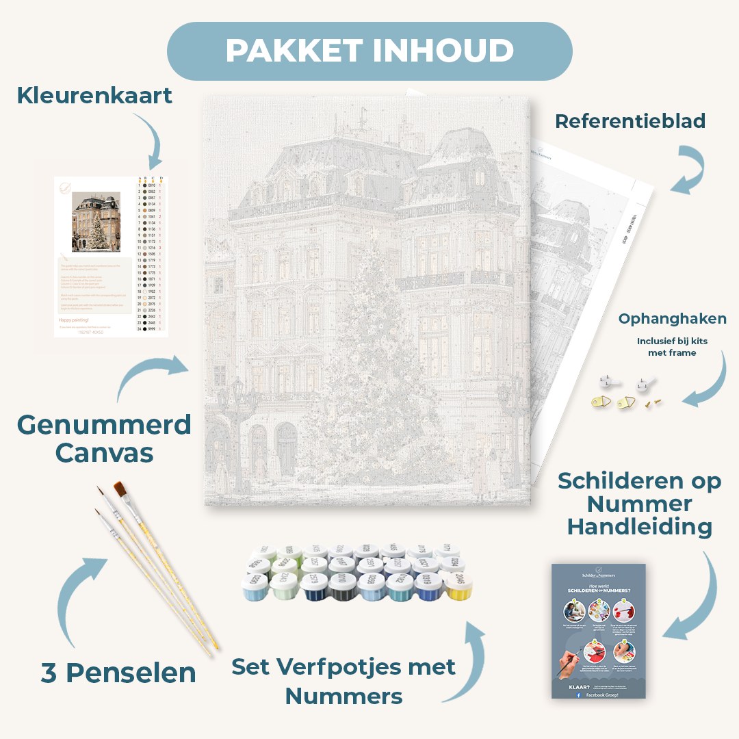 Herenhuisplein met kerst