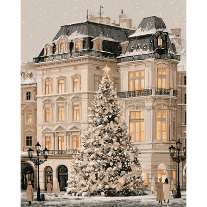 Herenhuisplein met kerst