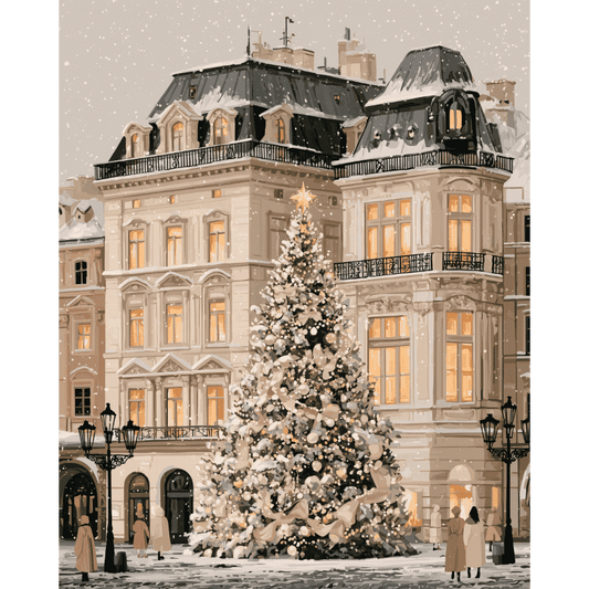 Herenhuisplein met kerst