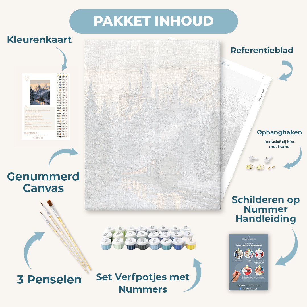 Kasteel in gouden schemering