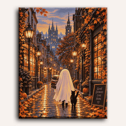 Spook loopt naar huis