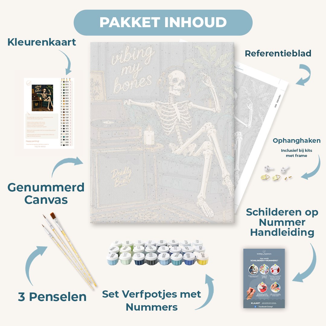 Skelet draait vinyl