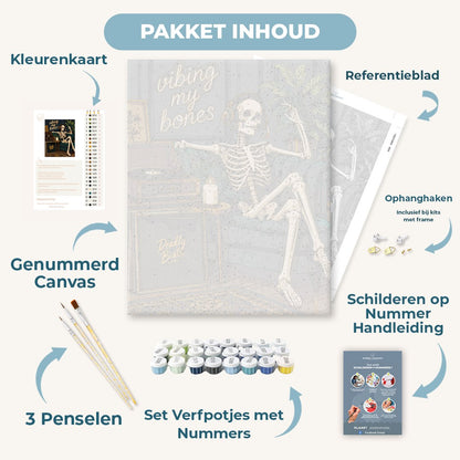 Skelet draait vinyl