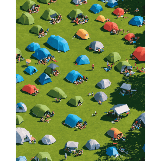Festivalveld van bovenaf