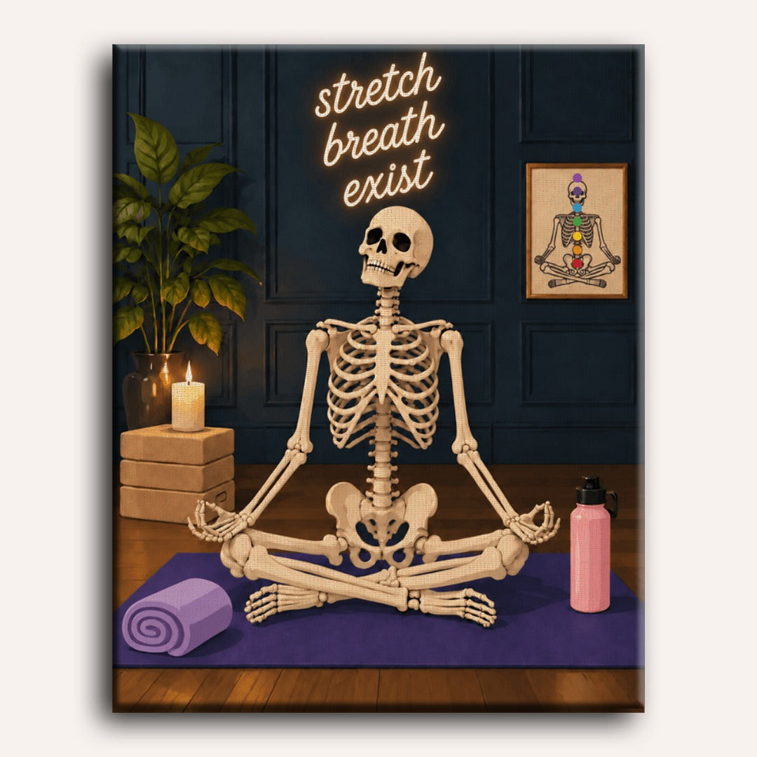 Ochtendstretch van het skelet