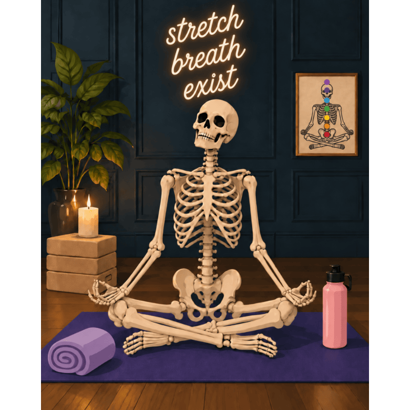 Ochtendstretch van het skelet