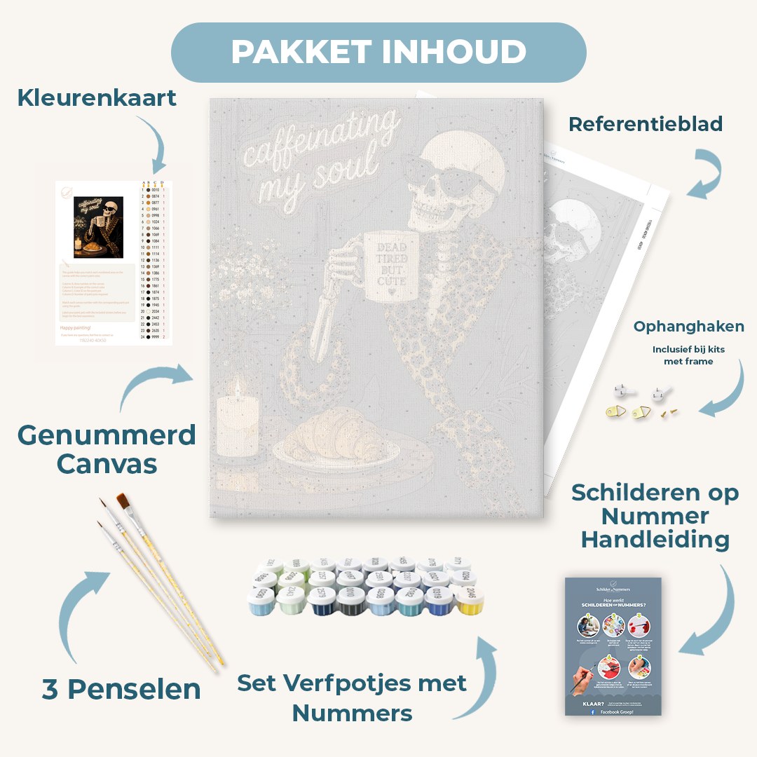 Koffieritueel van het skelet