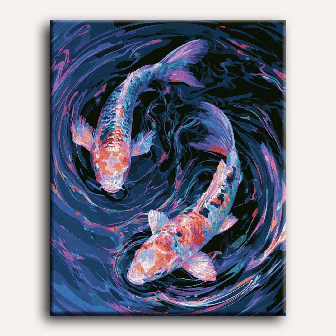 Koi in de stroming