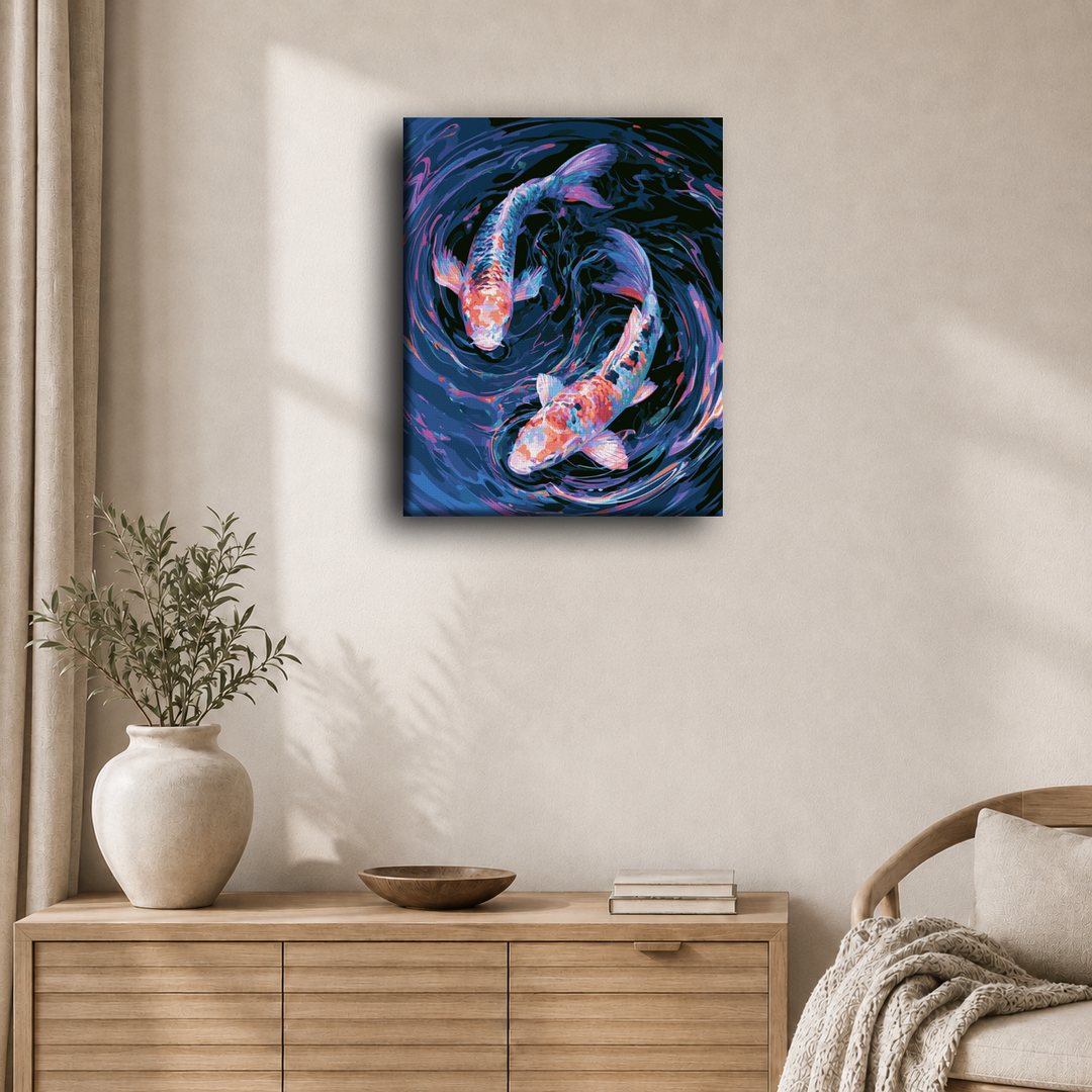 Koi in de stroming
