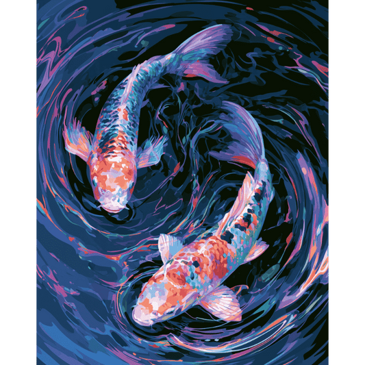 Koi in de stroming