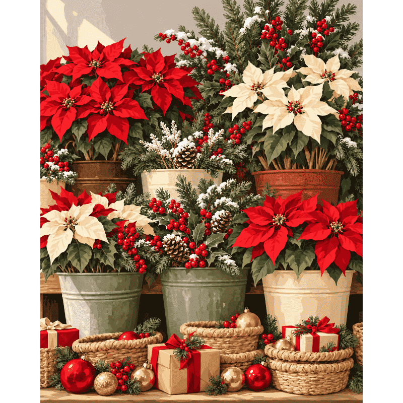 Kerststerren & pakjes