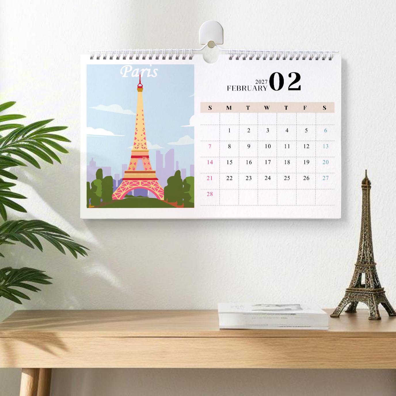 2027 Schilderen op Nummer kalender | Beroemde monumenten editie