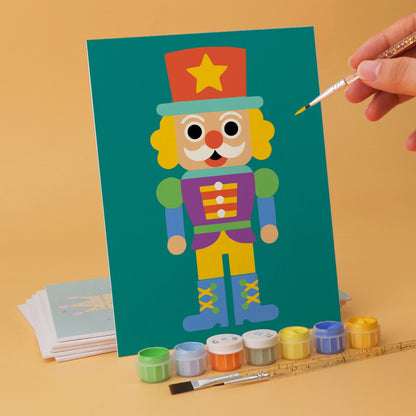 6 Houten Plaat Mini Paintings – Notenkraker Set